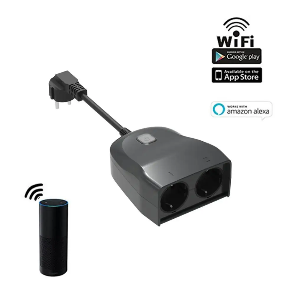 WiFi Smart Plug With Ports Timing Socket Voice Control Waterproof Wireless Time Switch For Amazon Alexa Echo Dot Google Home
WiFi Smart Plug With Ports Timing Socket Voice Control Waterproof Wireless Time Switch For Amazon Alexa Echo Dot Google Home