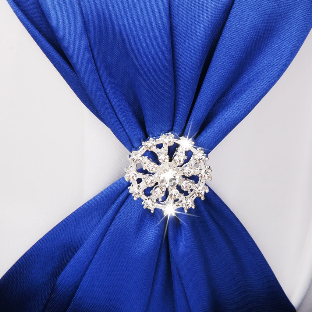 White Wedding Flower Girl Basket With Royal Blue Satin Diamante Bowknot Flower Pots