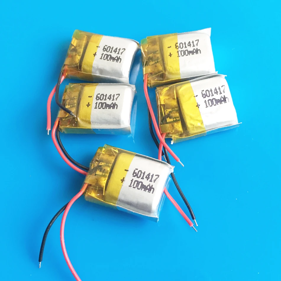 5 pcs 100mAh lipo rechargeable battery lithium polymer small size for MP3 bluetooth watch headset headphon video pen 601417
5 pcs 100mAh lipo rechargeable battery lithium polymer small size for MP3 bluetooth watch headset headphon video pen 601417