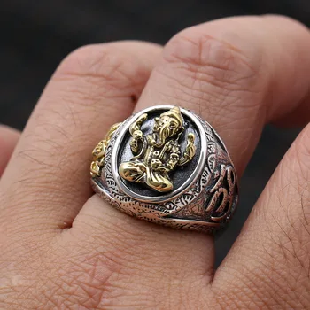 Factory wholesale silver jewelry S925 retro Silver Elephant Trunk lotus God wide men's personality ring
Factory wholesale silver jewelry S925 retro Silver Elephant Trunk lotus God wide men's personality ring