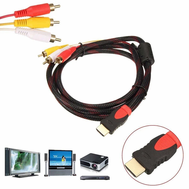 US 5Ft HDMI To 3-RCA Video Audio AV Component Converter Adapter Cable For HDTV
US 5Ft HDMI To 3-RCA Video Audio AV Component Converter Adapter Cable For HDTV
