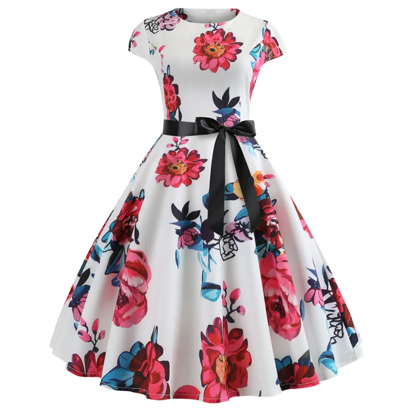 Short Sleeve Floral Print Summer Dress 2019 Midi Bodycon Plus Size Party Dress Women Vintage Dress Office Dress Vestidos
Short Sleeve Floral Print Summer Dress 2019 Midi Bodycon Plus Size Party Dress Women Vintage Dress Office Dress Vestidos