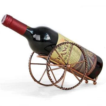 Creative European Metal Wine Decoration Wrought Iron Retro Wine Rack Ornaments Single Wine Bottle Holder Crafts Home Decor Gifts 
Creative European Metal Wine Decoration Wrought Iron Retro Wine Rack Ornaments Single Wine Bottle Holder Crafts Home Decor Gifts