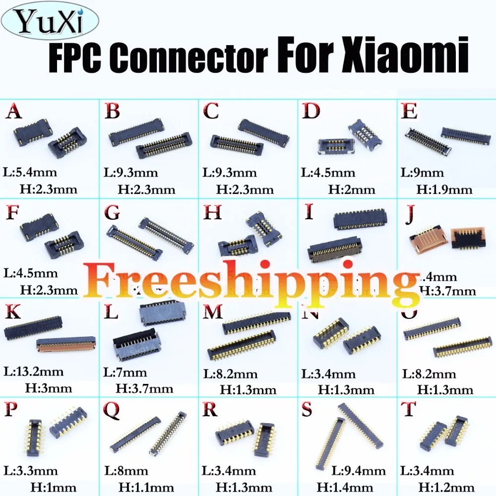 YuXi LCD Display Screen/Touch screen digitizer FPC Connector for Xiaomi2/3/4/Note for Redmi Note Logic on motherboard mainboard
YuXi LCD Display Screen/Touch screen digitizer FPC Connector for Xiaomi2/3/4/Note for Redmi Note Logic on motherboard mainboard
