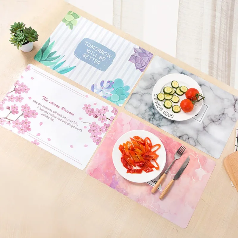 European Waterproof Table Placemats PVC Table Mats Western Pad Placemat Insulation Dining Bowls Coasters Kitchen Accessories
European Waterproof Table Placemats PVC Table Mats Western Pad Placemat Insulation Dining Bowls Coasters Kitchen Accessories