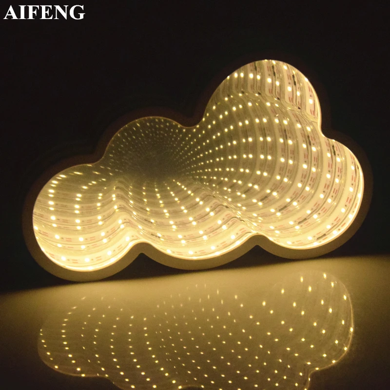 AIFENG Led Night Light Cloud Time Tunnel Battery Lamp Novelty Mirror Nightlight For Baby Kids Bedroom Decorative Led Night Light
AIFENG Led Night Light Cloud Time Tunnel Battery Lamp Novelty Mirror Nightlight For Baby Kids Bedroom Decorative Led Night Light