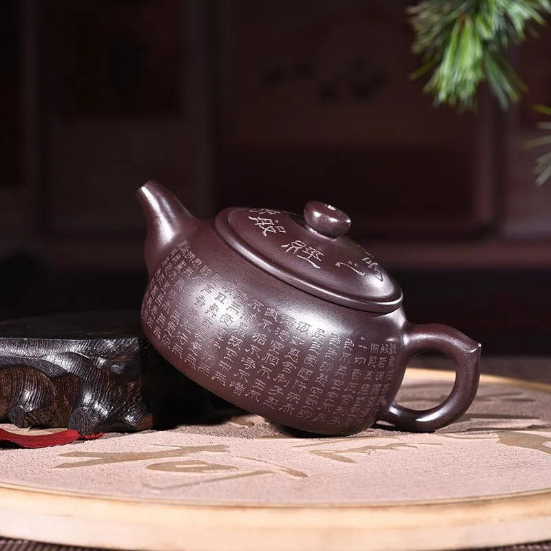 

160ML Yixing Purple Clay Teapot Chinese Kung Fu Tea Set Drinkware Raw Ore Lao Zi Mud Oolong Tea Biluochun Kettle Birthday Gifts