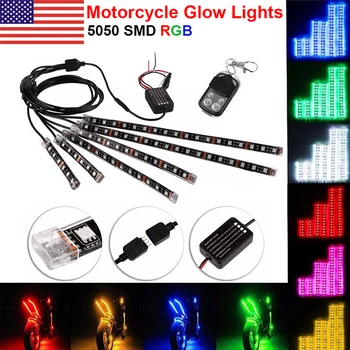 6pcs Motorcycle LED Neon Strip Lamp RGB Voice Control Glow Lights 5050SMD 72 LEDs Flexible Neon Strips Kit
6pcs Motorcycle LED Neon Strip Lamp RGB Voice Control Glow Lights 5050SMD 72 LEDs Flexible Neon Strips Kit