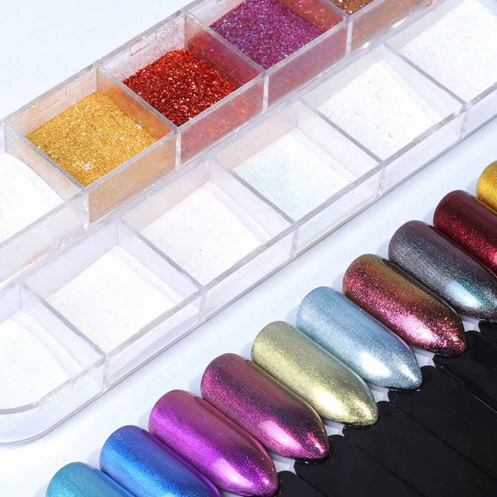 Magic Mirror Powder Gold Silver Nail Art Glitter Set Chrome Pigment Holographic Dust For Nail Polish Flake Nail Accesories LAMI
Magic Mirror Powder Gold Silver Nail Art Glitter Set Chrome Pigment Holographic Dust For Nail Polish Flake Nail Accesories LAMI