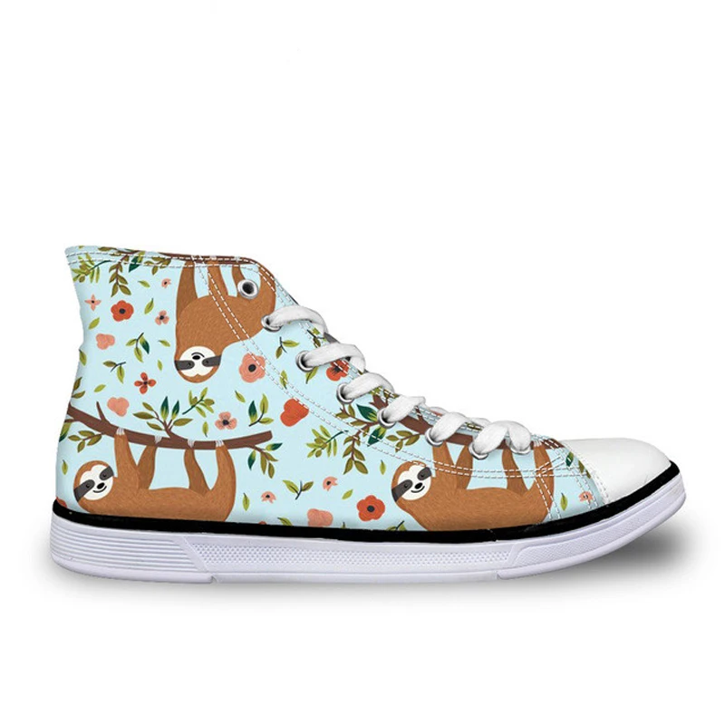 ELVISWORDS Cute 3D Sloth Animal Women's Vulcanize Shoes Flats High Top Casual Canvas Shoes Female Students Walking Sneakers 2018
ELVISWORDS Cute 3D Sloth Animal Women's Vulcanize Shoes Flats High Top Casual Canvas Shoes Female Students Walking Sneakers 2018