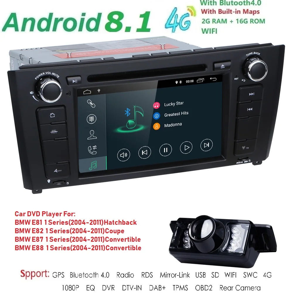 Quad Core 7 Inch Android 9.0 Car Radio GPS Navi Car DVD Player For BMW 1 Serie E81 E82 E87 E88 I20 2004-2011 Mirror link Wifi BT
Quad Core 7 Inch Android 9.0 Car Radio GPS Navi Car DVD Player For BMW 1 Serie E81 E82 E87 E88 I20 2004-2011 Mirror link Wifi BT