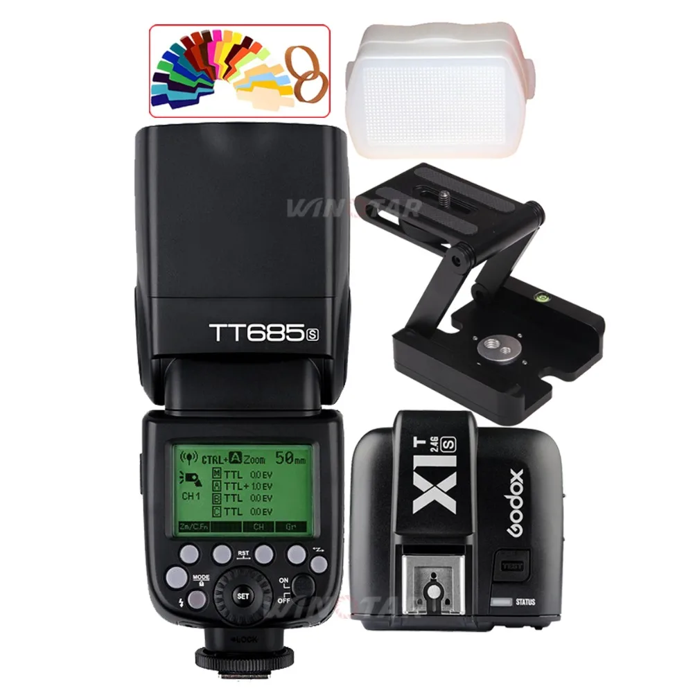 Godox TT685S 2.4G TTL Speedlite Flash + X1T-S Trigger + Z Tripod Bracket Head for Sony A77II A7RII A7R A7000 A6500 A6300 A9 A99
Godox TT685S 2.4G TTL Speedlite Flash + X1T-S Trigger + Z Tripod Bracket Head for Sony A77II A7RII A7R A7000 A6500 A6300 A9 A99