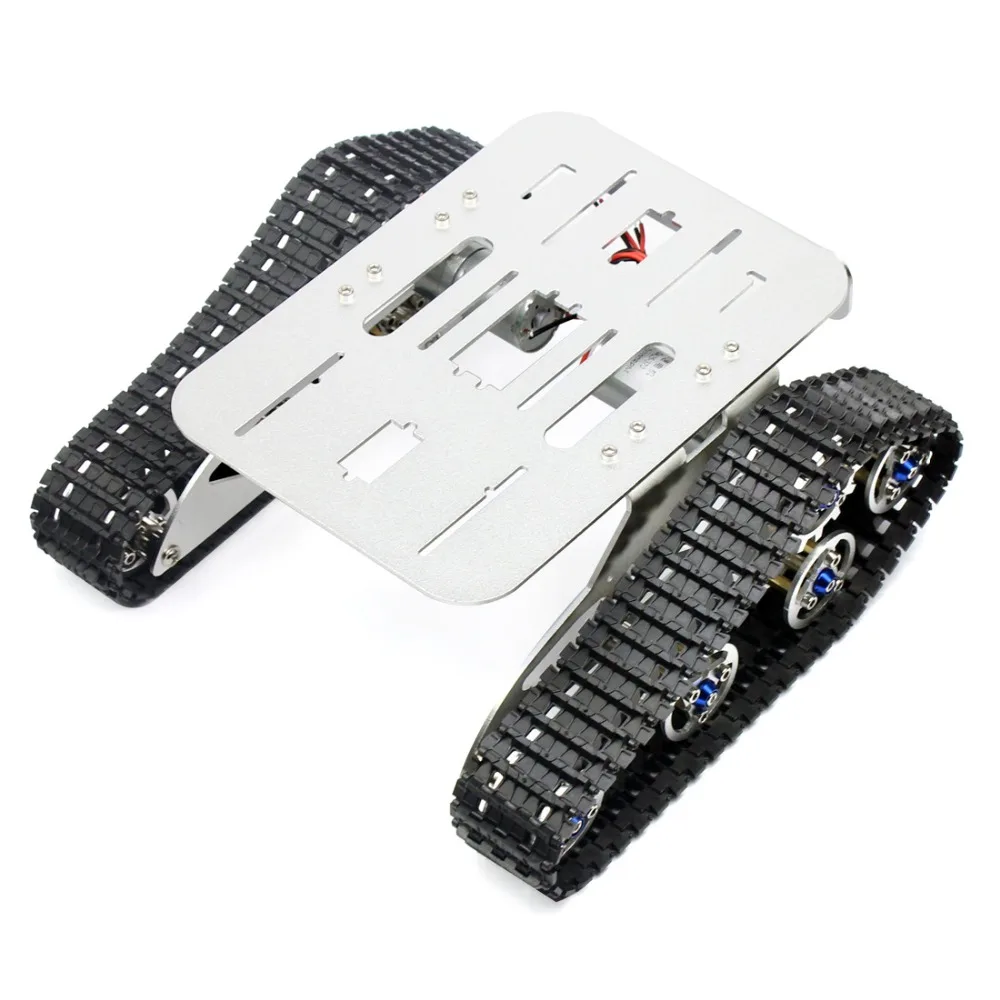 4WD Metal Tank Smart Intelligent Crawler Robotic Chassis For DIY RC Robot Car Spare Parts 210x140x75mm F22502
4WD Metal Tank Smart Intelligent Crawler Robotic Chassis For DIY RC Robot Car Spare Parts 210x140x75mm F22502
