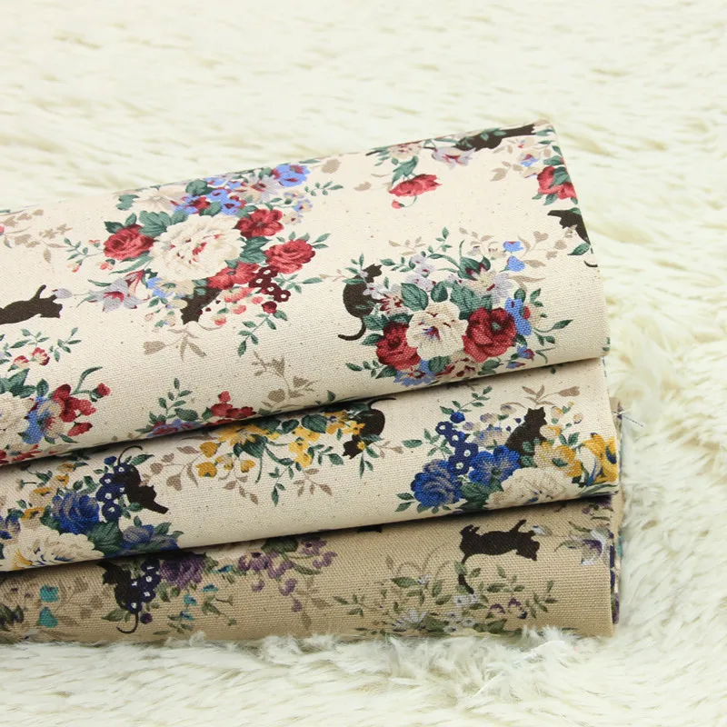 High quality pure cotton fabric cotton Thick Black Cat Rose Printing sewing fabric Hand-made DIY mouth gold bag clothing fabrics
High quality pure cotton fabric cotton Thick Black Cat Rose Printing sewing fabric Hand-made DIY mouth gold bag clothing fabrics