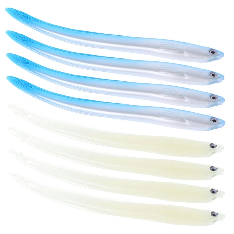 5pcs Fishing Bait Simulation Eel Lure 14cm 6.3g Soft Fish Tackle Swimbait Wobbler Fishing Accessories