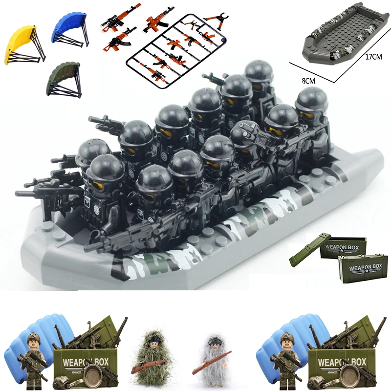 Compatible With Legoed pubging Soldiers Building blocks Military Series Military Swat Police Gun Weapons Pack Army toys for kid
Compatible With Legoed pubging Soldiers Building blocks Military Series Military Swat Police Gun Weapons Pack Army toys for kid