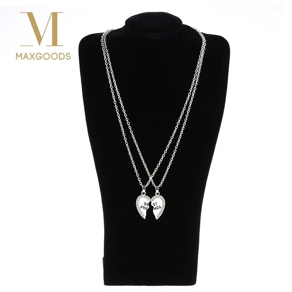 Hot 2 pcs Unisex Women Men Best Friend Heart Silver Gold 2 Pendants Necklace Bff Best Friendship Set Necklace Best Gift
Hot 2 pcs Unisex Women Men Best Friend Heart Silver Gold 2 Pendants Necklace Bff Best Friendship Set Necklace Best Gift