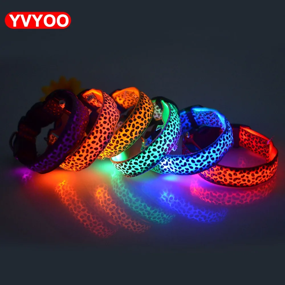 Leopard LED Pet dog Collar Night Safety Flashing Glowing Collar Leash For Dogs Luminous Fluorescent Anti-lost Leads Pet Supplies
Leopard LED Pet dog Collar Night Safety Flashing Glowing Collar Leash For Dogs Luminous Fluorescent Anti-lost Leads Pet Supplies