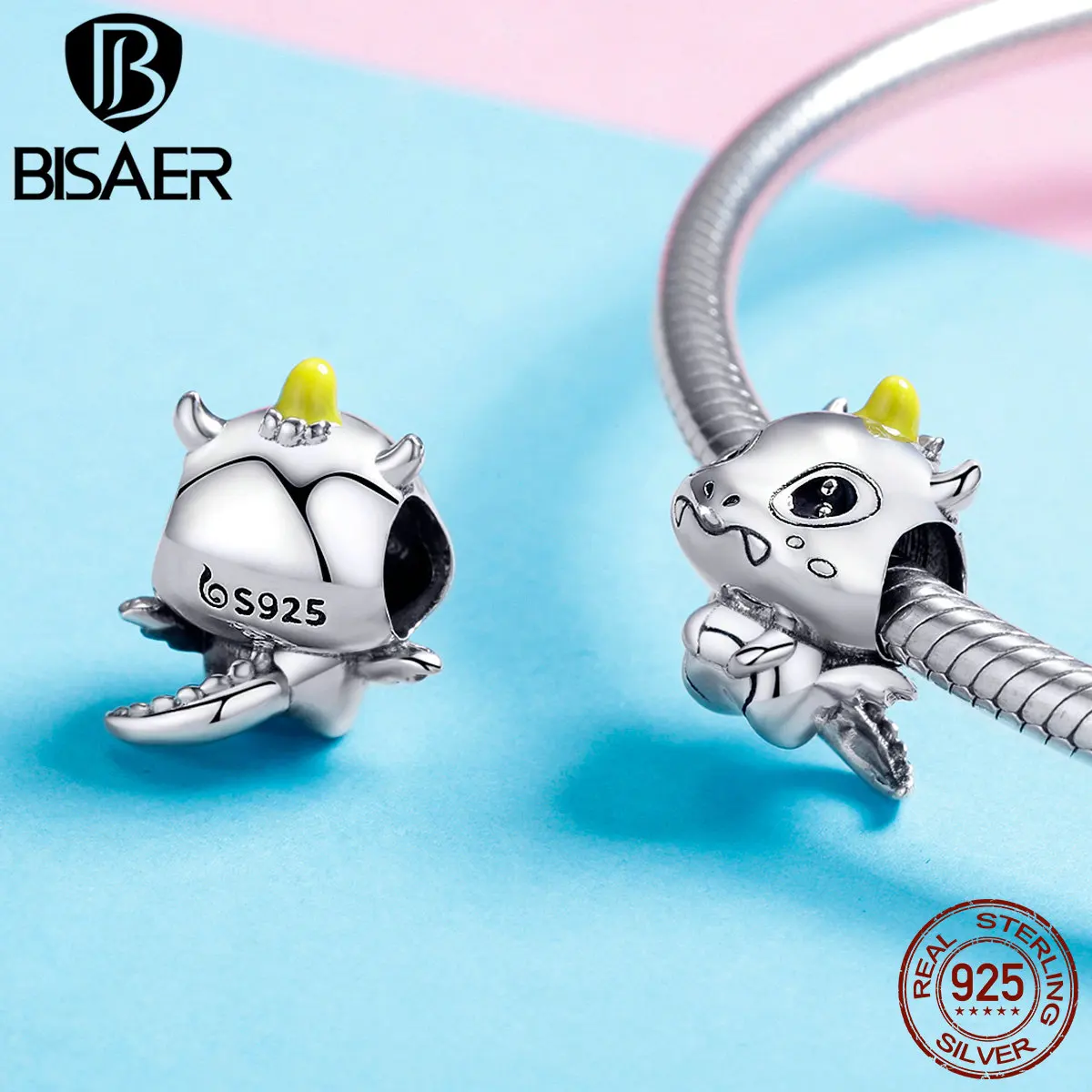 BISAER Metal Animal Charm Chinese Dragon Baby Beads for Women Jewelry Making Original 3mm Silve Bracelet Gifts for Girl GAC060
BISAER Metal Animal Charm Chinese Dragon Baby Beads for Women Jewelry Making Original 3mm Silve Bracelet Gifts for Girl GAC060