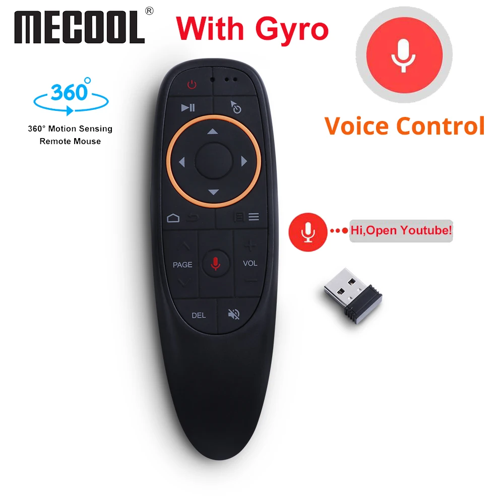 Mecool G10 Voice Remote Control 2.4G Wireless Air Mouse Microphone Gyroscope IR Learning for Android tv box T9 H96 Max X96 mini
Mecool G10 Voice Remote Control 2.4G Wireless Air Mouse Microphone Gyroscope IR Learning for Android tv box T9 H96 Max X96 mini