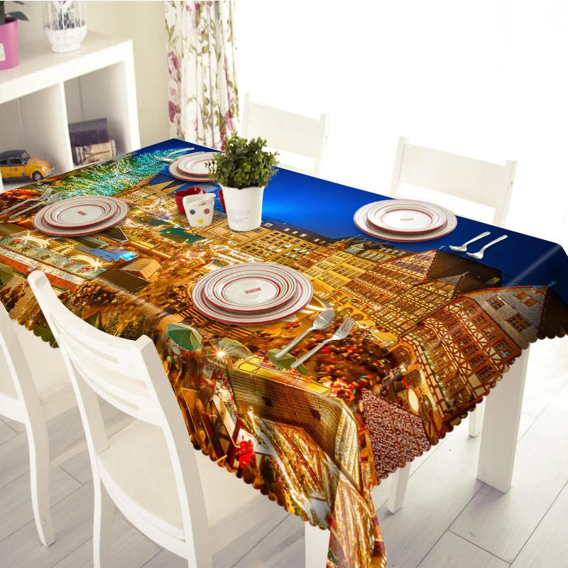 Customizable 3D Tablecloth Christmas Waterfall Night Scene Architecture Waterproof Thicken Rectangular Table Cloth for Wedding
Customizable 3D Tablecloth Christmas Waterfall Night Scene Architecture Waterproof Thicken Rectangular Table Cloth for Wedding