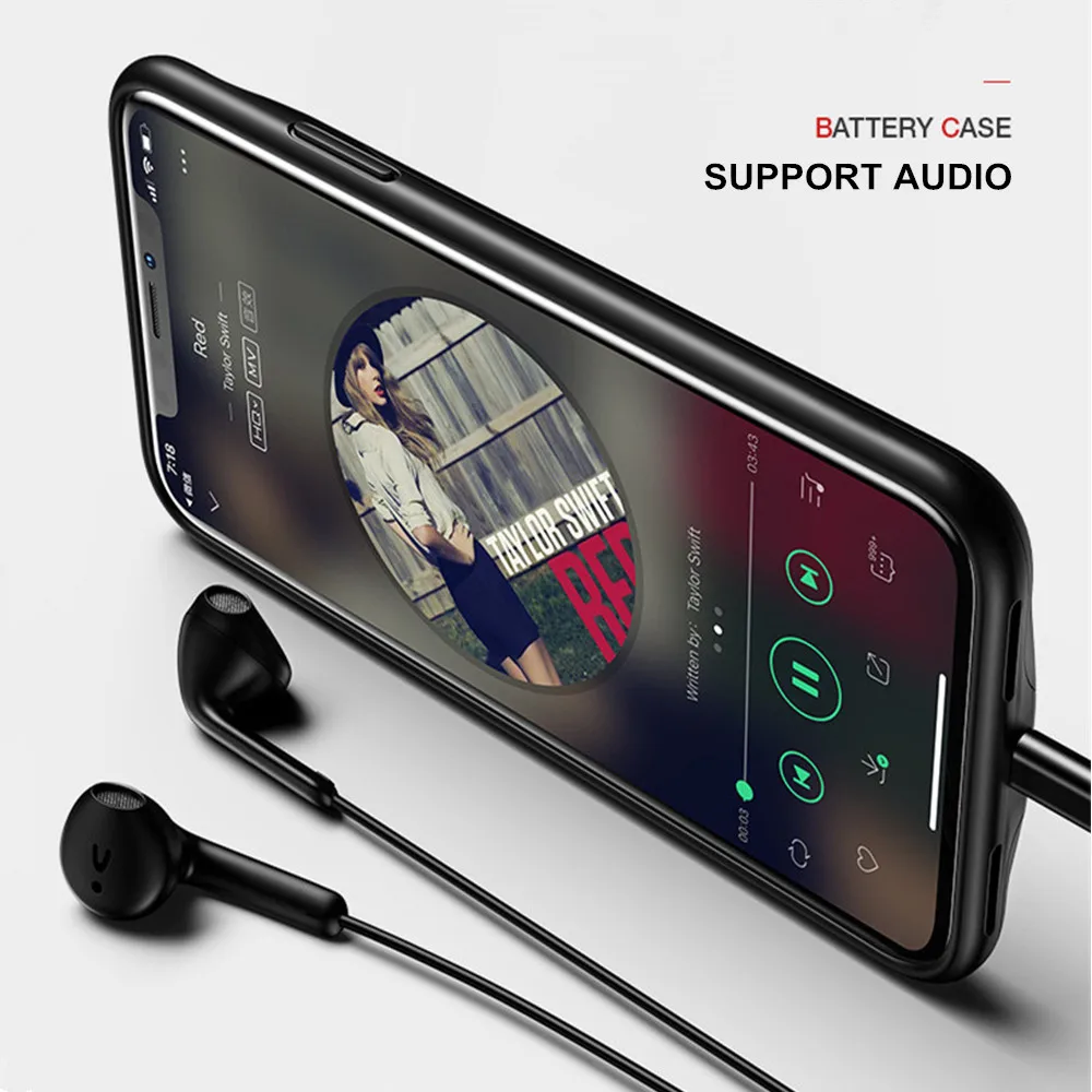 5500mAh Portable Power Bank Battery Case For iPhone XR Extended Phone Battery Power Case Travel Charging Battery Case With Audio
5500mAh Portable Power Bank Battery Case For iPhone XR Extended Phone Battery Power Case Travel Charging Battery Case With Audio