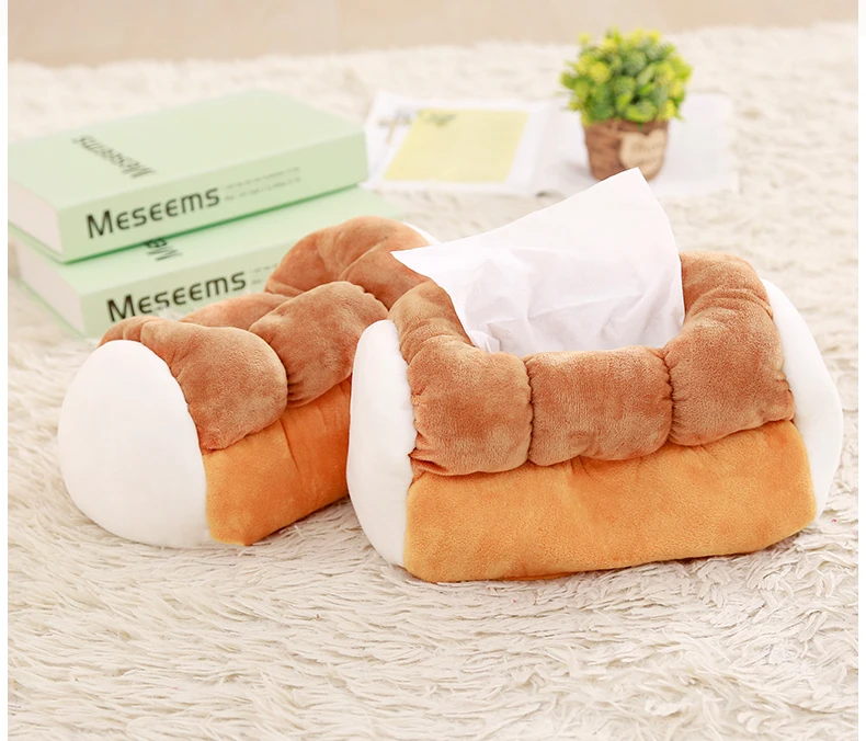 Cute Bear & Crab Style Soft Plush Car Tissue Box Holder - Peachymart