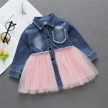 Toddler Kid Baby Girls Long Sleeve Shirt Collar Denim Tulle Party Tutu Sun Dress 
Toddler Kid Baby Girls Long Sleeve Shirt Collar Denim Tulle Party Tutu Sun Dress