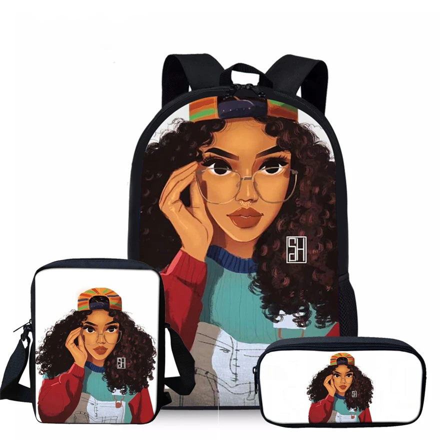 Children School Bags Black Art African Girl Printing 3pcs/set School Bag for Kids School Bagpack Teenagers Book Bags
Children School Bags Black Art African Girl Printing 3pcs/set School Bag for Kids School Bagpack Teenagers Book Bags