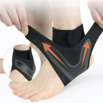 

LOCLE Pressurizable Bandage Ankle Support Protect Foot Basketball Football Badminton Anti Sprain Ankle Guard Warm Brace Nursing