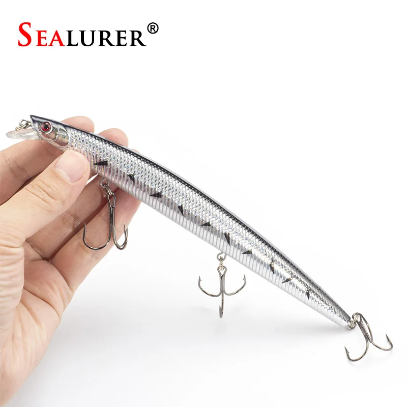 SEALURER 1PCS Long Minnow Fishing Lures 18cm26g Plastic Hard Bait Pesca Fishing Tackle Isca Artificial Bait Trout Fishing
SEALURER 1PCS Long Minnow Fishing Lures 18cm26g Plastic Hard Bait Pesca Fishing Tackle Isca Artificial Bait Trout Fishing
