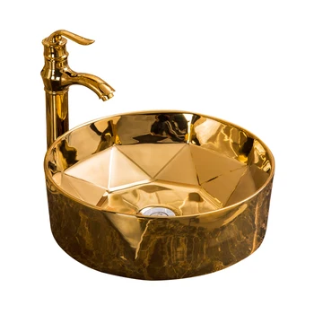 European Golden Art Washbasin Household Toilet Hotel Personal Face ceramic wash basin bathroom sink
European Golden Art Washbasin Household Toilet Hotel Personal Face ceramic wash basin bathroom sink