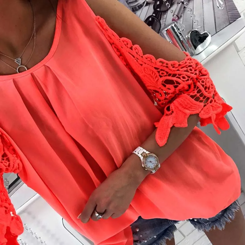 LAAMEI Women Blouse Shirts Fashion Off Shoulder Lace Crochet Mujer Tops Tee Hollow Out Chiffon Blouse Casual Female Beach Blusas
LAAMEI Women Blouse Shirts Fashion Off Shoulder Lace Crochet Mujer Tops Tee Hollow Out Chiffon Blouse Casual Female Beach Blusas
