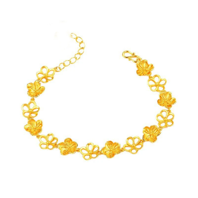 MxGxFam ( 18 cm +3 cm ) Wedding Jewelry Flowers Bracelet For Bridal Women 24 K Pure Gold Color from XP
MxGxFam ( 18 cm +3 cm ) Wedding Jewelry Flowers Bracelet For Bridal Women 24 K Pure Gold Color from XP
