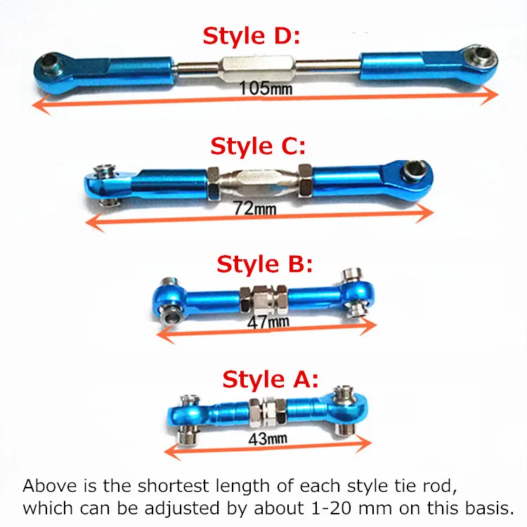 CNC Machined Aluminium Alloy Steering Rod RC Linkage Servo Rod Replacement accessory for HSP 94111 / 94188 RC Car upgrade
CNC Machined Aluminium Alloy Steering Rod RC Linkage Servo Rod Replacement accessory for HSP 94111 / 94188 RC Car upgrade