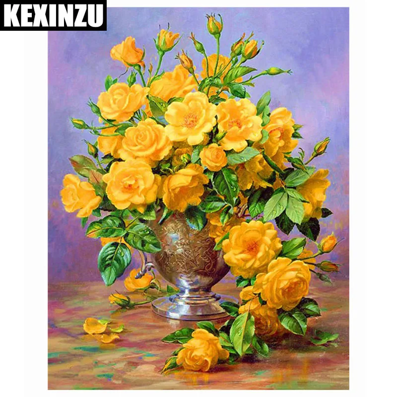 5D DIY diamond embroidery Yellow Flower Vase diamond painting Cross Stitch square Rhinestone mosaic For wedding decoration
5D DIY diamond embroidery Yellow Flower Vase diamond painting Cross Stitch square Rhinestone mosaic For wedding decoration