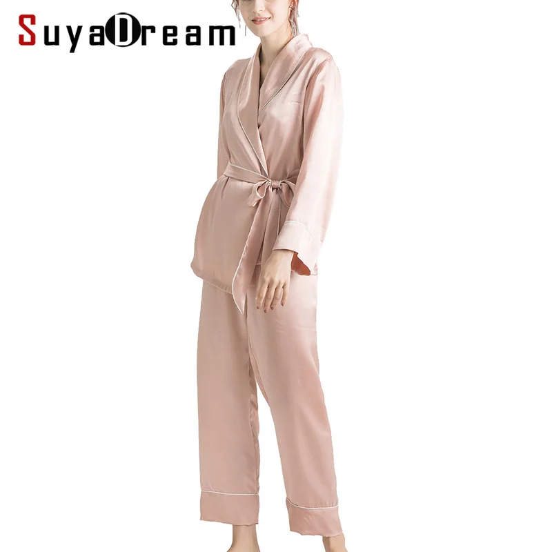 Women Silk Pajama Sets 100%REAL SILK SATIN Robes and Pants 2019 New Spring Sleepwear Pink
Women Silk Pajama Sets 100%REAL SILK SATIN Robes and Pants 2019 New Spring Sleepwear Pink