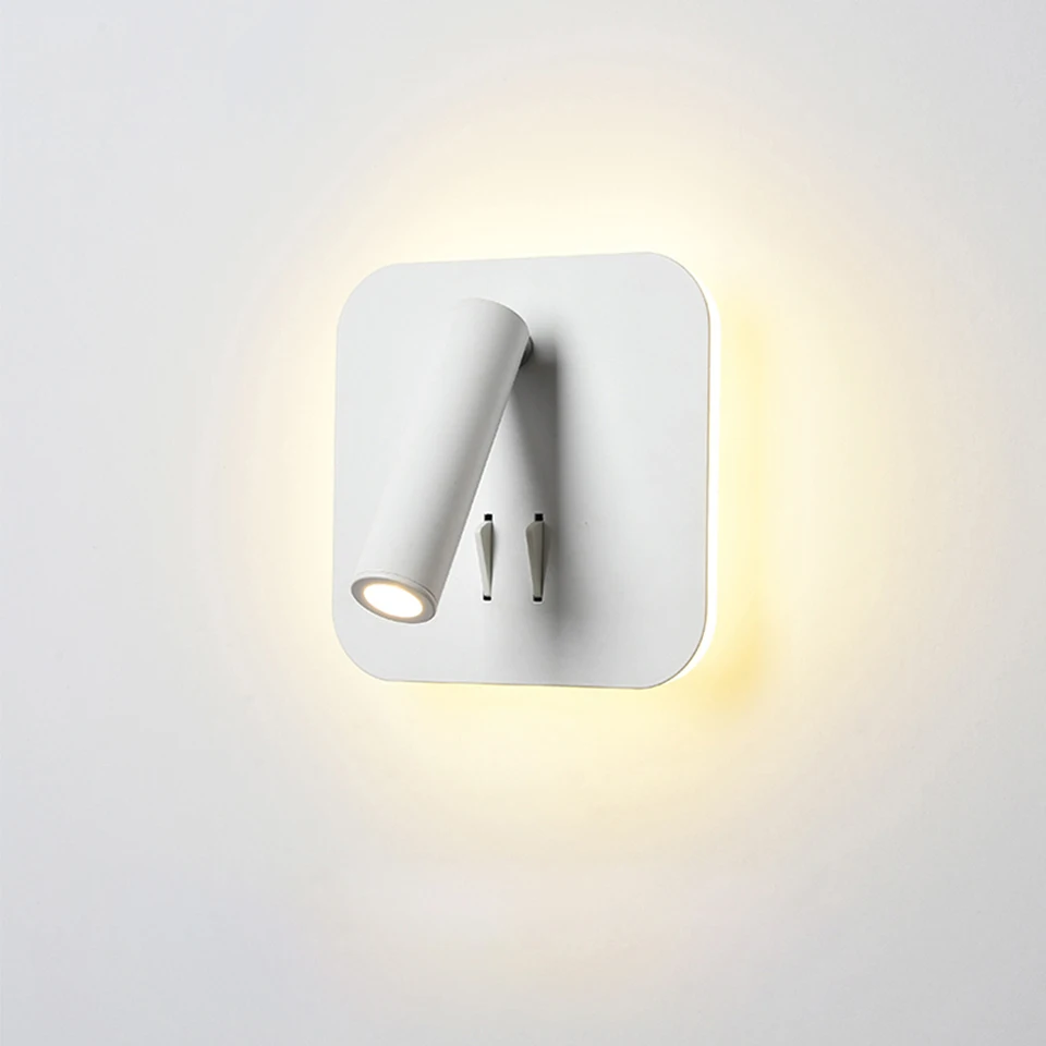 Скандинавский светодиодный настенный светильник с выключателем 3 Вт 6 задний бра