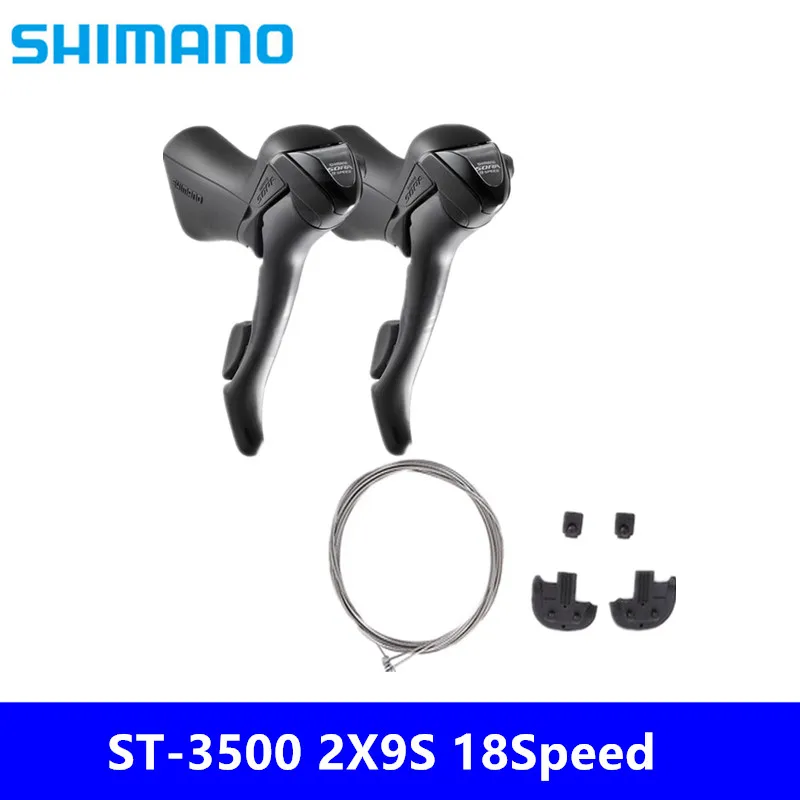 Shimano SORA ST-3500 Shift Brake Lever 2x9 Speed Left / Right / Pair 3500 Shifters Levers w/ Original Inner Cables (original)
Shimano SORA ST-3500 Shift Brake Lever 2x9 Speed Left / Right / Pair 3500 Shifters Levers w/ Original Inner Cables (original)