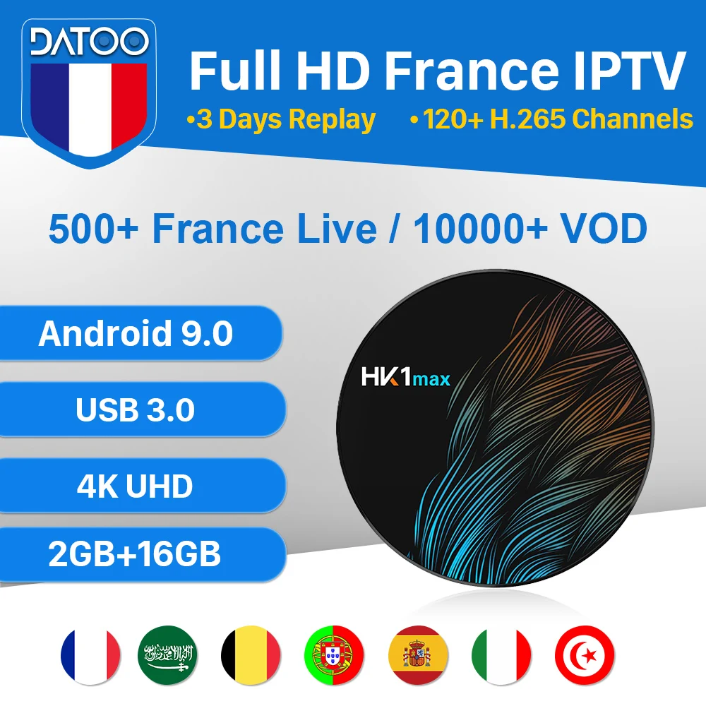IPTV France Italia Turkey Portugal IP TV 1 Year Android 9.0 Box HK1 MAX USB3.0 2G+16G Subscription IPTV Spain 1 Year IP TV DATOO
IPTV France Italia Turkey Portugal IP TV 1 Year Android 9.0 Box HK1 MAX USB3.0 2G+16G Subscription IPTV Spain 1 Year IP TV DATOO