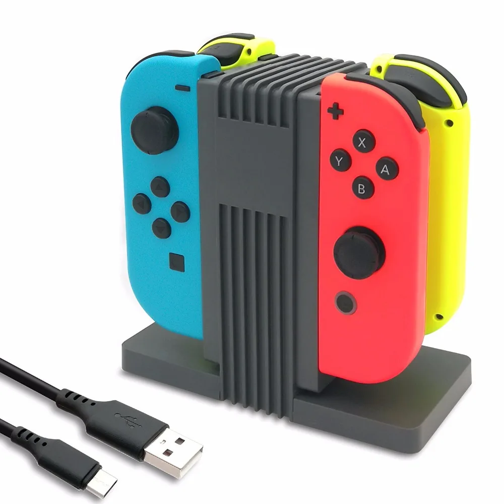 4 in 1 Joy-Con Quad Charging Dock Station with Type C Cable Charger for Nintendo Nintend Switch NS Controller w/ LED Indication
4 in 1 Joy-Con Quad Charging Dock Station with Type C Cable Charger for Nintendo Nintend Switch NS Controller w/ LED Indication