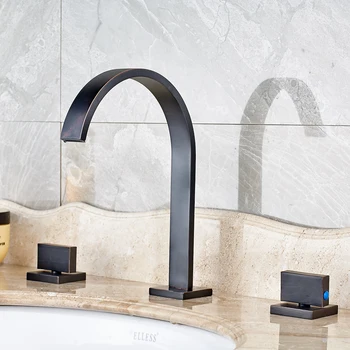 MTTUZK 3 hole dual handle Split chrome/brushed/ORB cold and hot water mixer tap Bathroom Wash Basin Faucet waterfall faucet
MTTUZK 3 hole dual handle Split chrome/brushed/ORB cold and hot water mixer tap Bathroom Wash Basin Faucet waterfall faucet