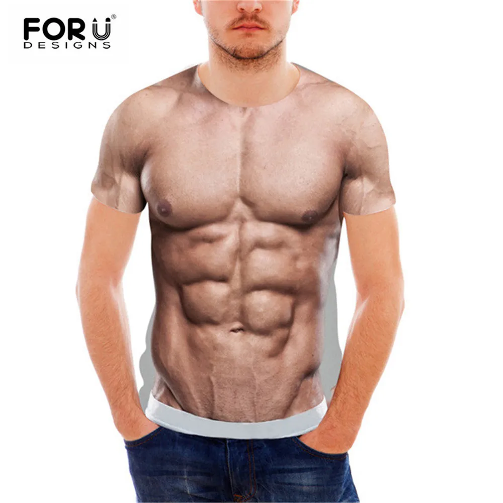 FORUDESIGNS Funny 3D Muscle Print T Shirt for Men Crossfit Male Casual Tee Shirts Summer Style Short Sleeve Man Top Streetwear
FORUDESIGNS Funny 3D Muscle Print T Shirt for Men Crossfit Male Casual Tee Shirts Summer Style Short Sleeve Man Top Streetwear