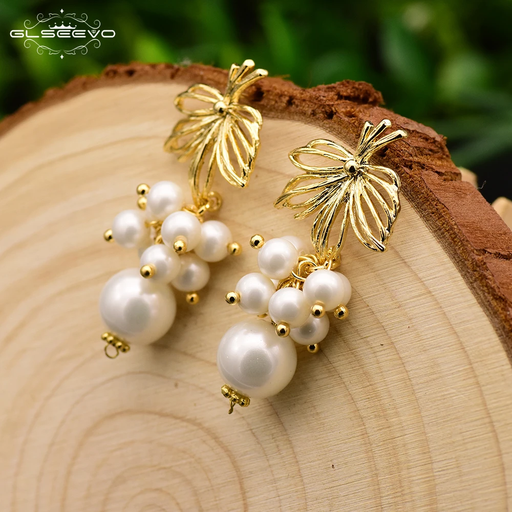 GLSEEVO Original Shell Pearl Boho Drop Earrings For Women Gifts Hollow Leaf Dangle Earrings Fine Jewelry GE0581
GLSEEVO Original Shell Pearl Boho Drop Earrings For Women Gifts Hollow Leaf Dangle Earrings Fine Jewelry GE0581