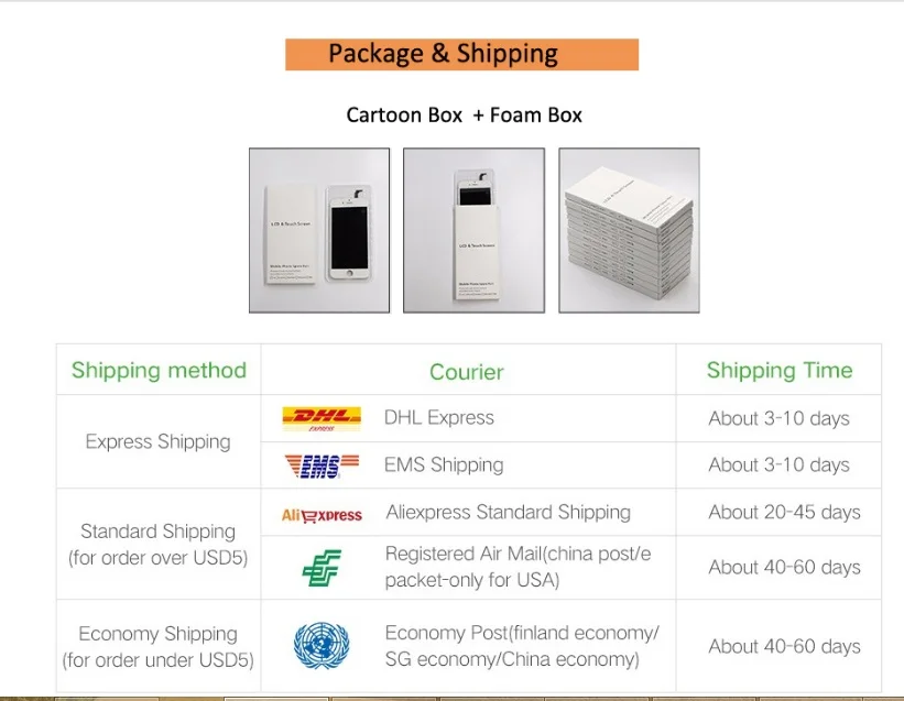 package & shipping