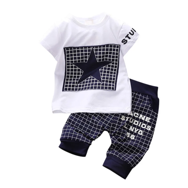 2017 2Pcs Baby Boys Suit Short Sleeve Star T-shirt Tops + Pants Outfits Kids Toddler Clothes
2017 2Pcs Baby Boys Suit Short Sleeve Star T-shirt Tops + Pants Outfits Kids Toddler Clothes