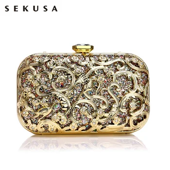 SEKUSA Hollow Out Style Women Evening Bags Sequined Wedding Party Clutches Small Chain Shoulder Lady Handbags Purse
SEKUSA Hollow Out Style Women Evening Bags Sequined Wedding Party Clutches Small Chain Shoulder Lady Handbags Purse