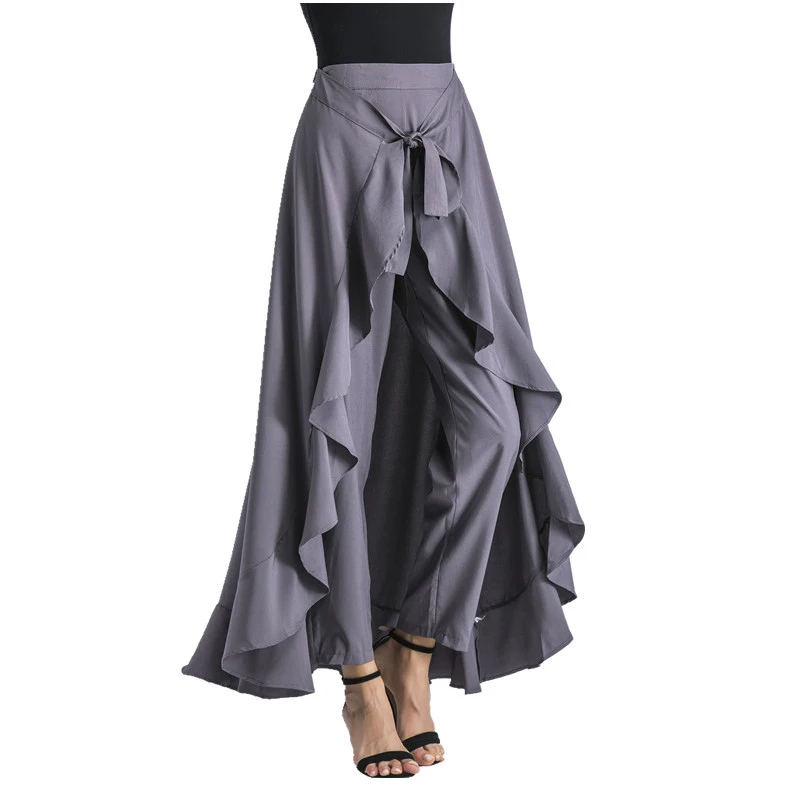 Women Floor Length High Waisted Skirts Ruffles Irregular Culottes Big Hem Formal Jupe Long Skirt Saias Longa
Women Floor Length High Waisted Skirts Ruffles Irregular Culottes Big Hem Formal Jupe Long Skirt Saias Longa