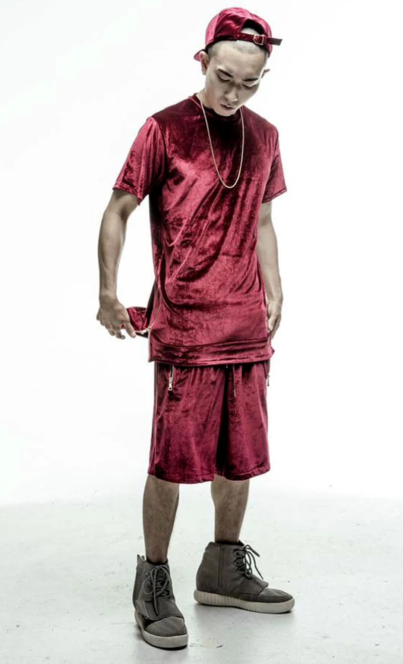 Curve Hem Long t-Shirt Men Hip Hop (10)