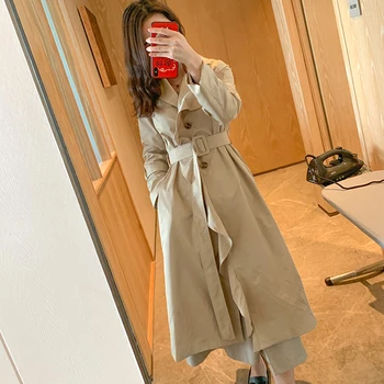 Personality Coat for women long trench coat spring 2019 new flounced coat female pure cotton outwear elegant woman trench coats
Personality Coat for women long trench coat spring 2019 new flounced coat female pure cotton outwear elegant woman trench coats
